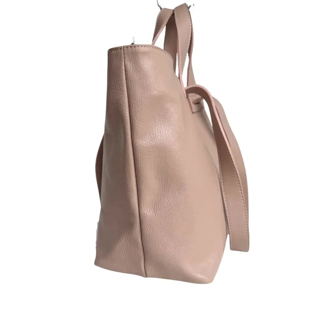 Italská shopper kabelka z pravé kuže Olivia růžová